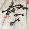 Vintage Heart Metal Keys - 10pcs/pack