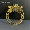 Merry Christmas Frame Golden Acrylic Cutout - 10pcs/pack