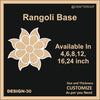 Reusable Rangoli base #30 - To fill color