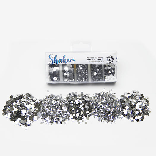 Shakers Set of 5 : Silver