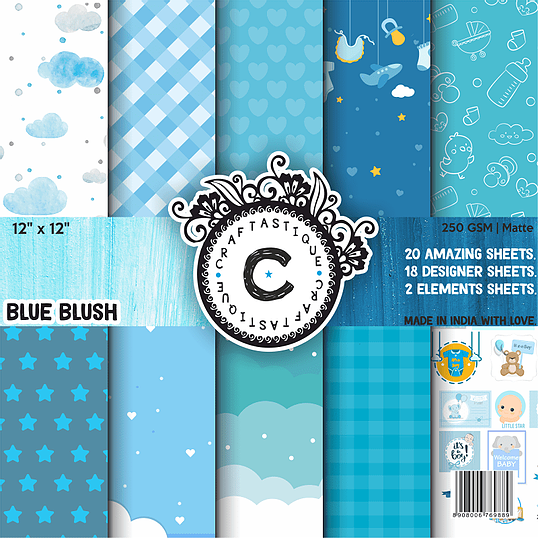 Blue Blush- A4 paperpad