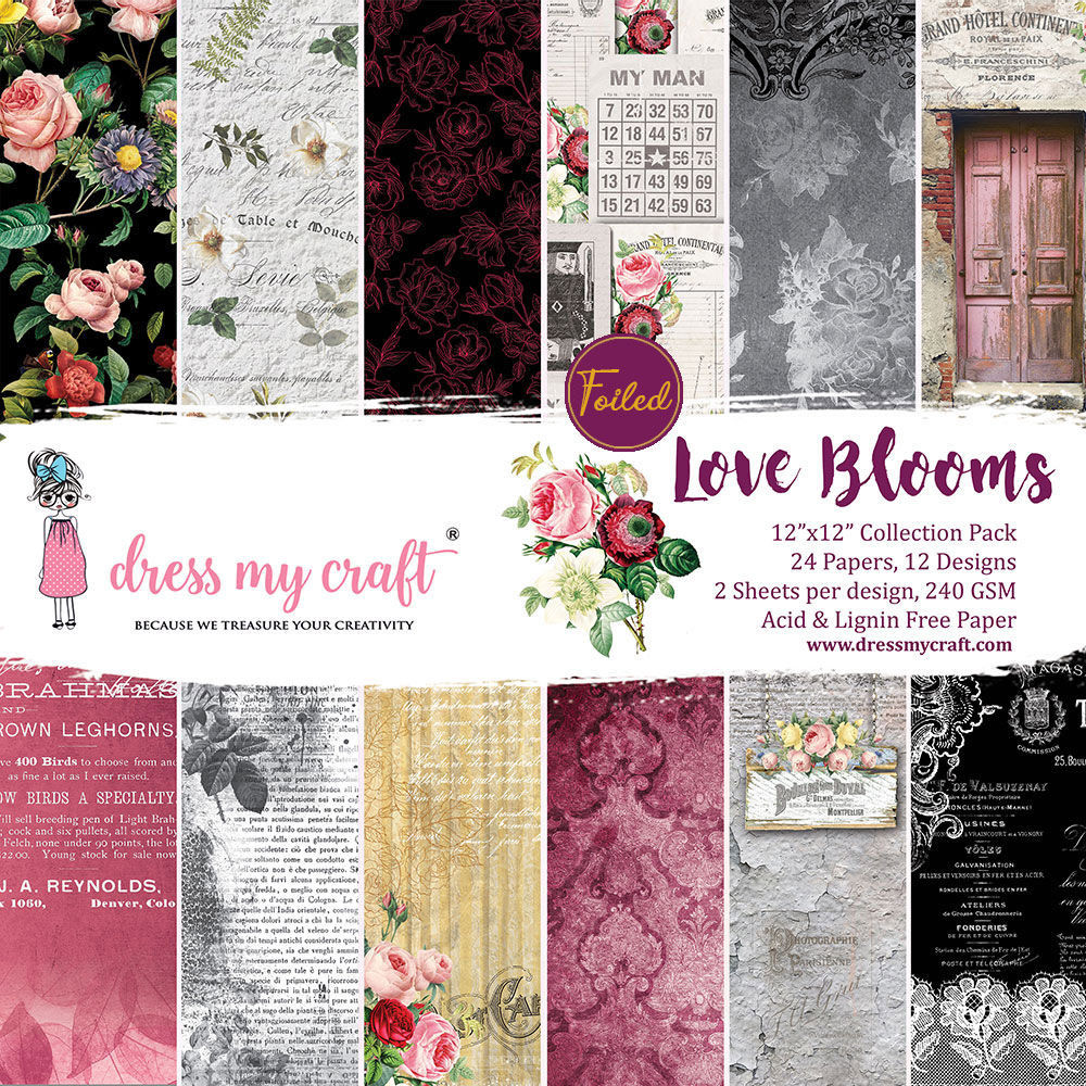 Love Blooms 12x12 Paper Pad - Crafteroof