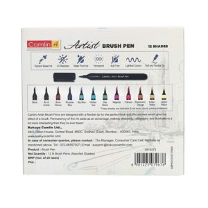Camlin Artist Brush Pen –  Pack of 12