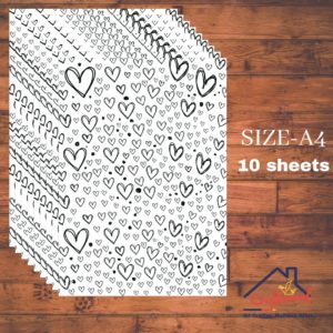 Black Heart – A4 Designer Sheet