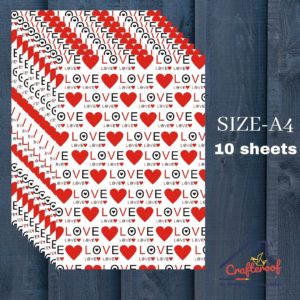 Love & Heart -A4 Designer Sheet