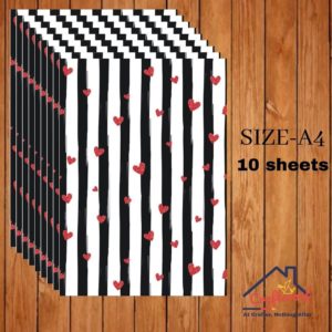 Heart Stripe – A4 Designer Sheet