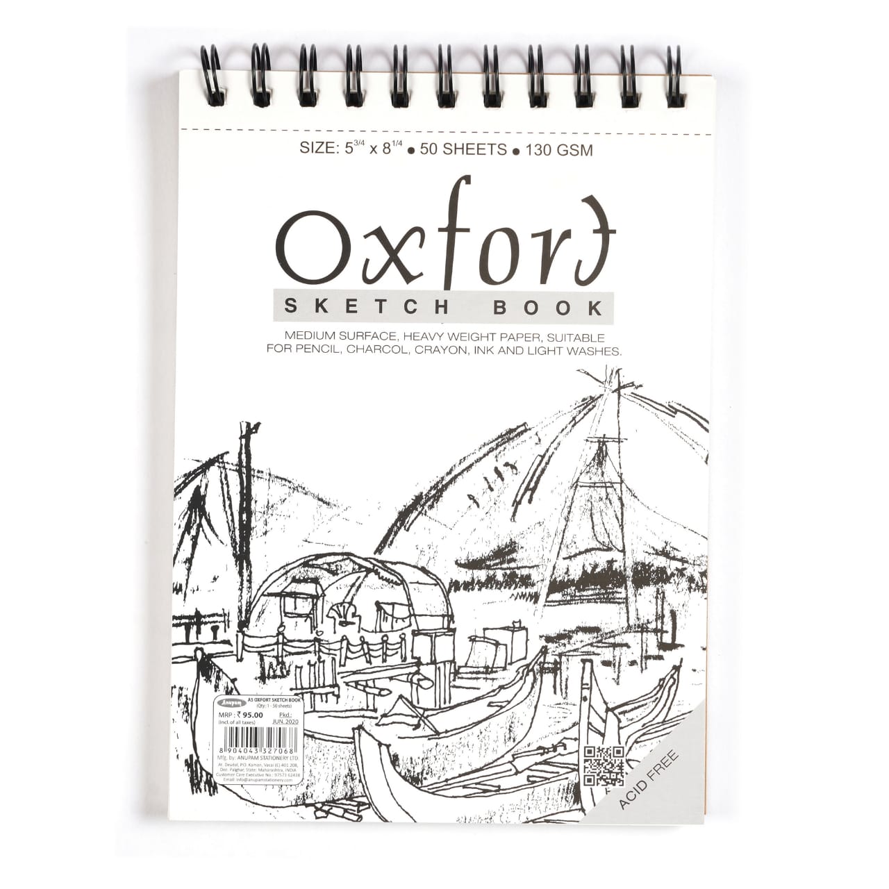 ANUPAM A3 Oxfort Sketch Book with Drawing Pencils