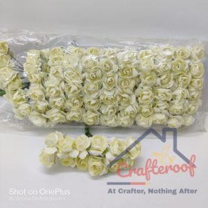 Cream Paper Flower – 144pcs/pack