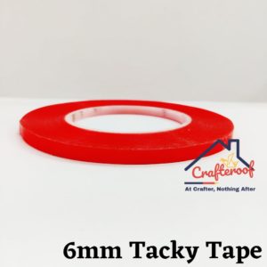 6 MM Red Tacky Tape – Double side Adhesive Tape