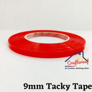 9 MM Red Tacky Tape – Double Sided Adhesive Tape