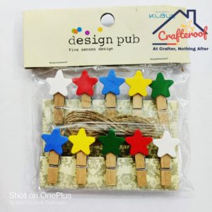Star Wooden Clips