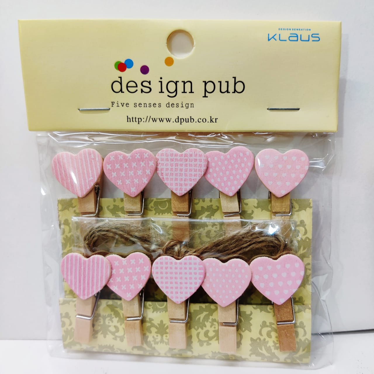 Heart Wooden Clips- Multi Colour - Crafteroof