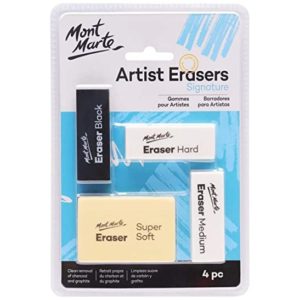 Mont Marte Artists Eraser Pack – 4 Pieces