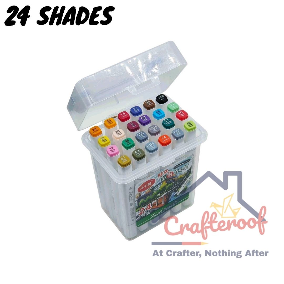 Dual Tip Marker - 24 Shades - Crafteroof