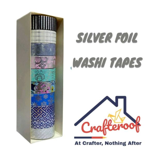 silver foil washi tapes