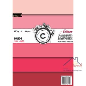 12″ by 18″ Vellum | Pink – Red