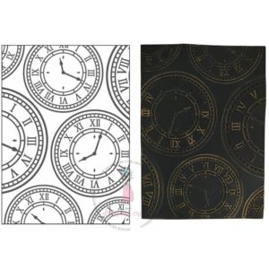Vintage Clock Pattern – Embossing Folder