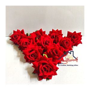 Red Fabric Rose -10pcs/pack