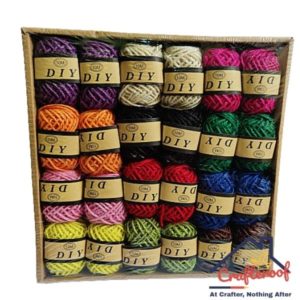 Colored Jute Thread Box – 24pcs/box