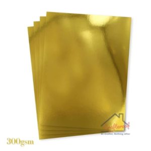 Golden Mirror Cardstock 12*18inch – 300Gsm