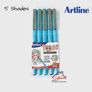 Artline Yoodle 0.4MM Fineliner Pen -5 Shades