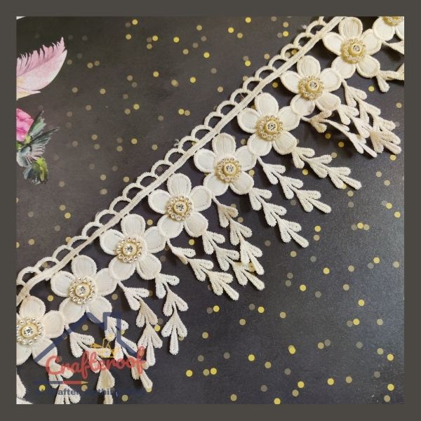 Flower Lace - Black  Craft Imported Lace - Crafteroof