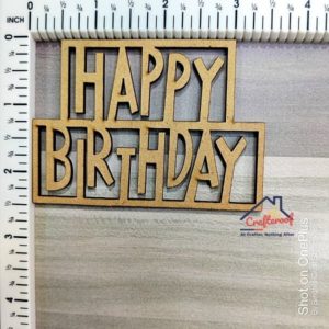 Happy Birthday #11 -Mdf Cutout