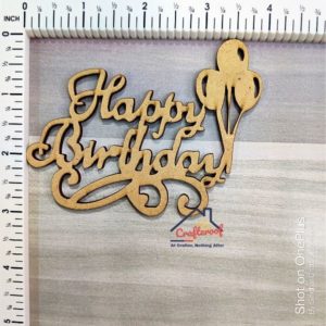 Happy Birthday Balloon – Mdf Cutout