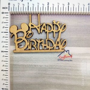 Happy Birthday Mickey -Mdf Cutout