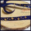 Navy Blue Heart Foiled Ribbon -10yrdspack