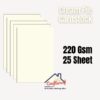 Cream Pie Cardstock 220Gsm -25sheets