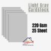 light Gray Cardstock 220gsm -25 sheets