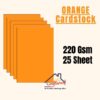Orange Cardstock 220Gsm -25Sheet