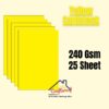 Yellow Cardstock 220Gsm -25sheets