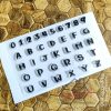 Curved Numbers & Alphabets - Clear Stamp