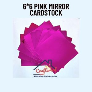 Pink Mirror Cardstock 6*6 inch