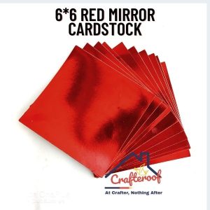 Red Mirror Cardstock 6*6 inch