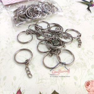 Silver Rings With Chain – 25pc/pack