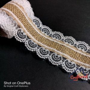 Jute Lace With White Frill