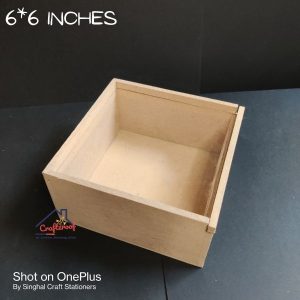 Acrylic Lid Slider Mdf Box – 6*6 inch