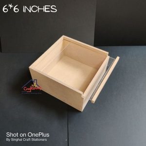 Acrylic Lid Slider Mdf Box – 6*6 inch
