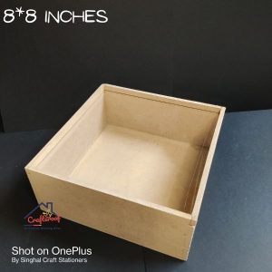 Acrylic Lid Slider Mdf Box – 8*8 inch