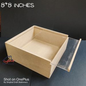 Acrylic Lid Slider Mdf Box – 8*8 inch