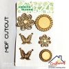 Flower & Dollies Set - Mdf Cutout