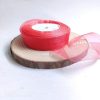 Organza ribbon 1 inch - Fluorescent Pink