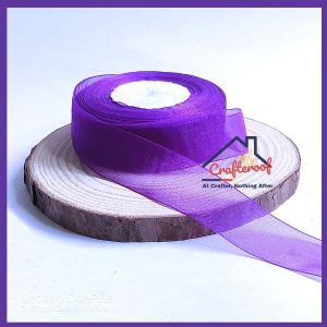Organza ribbon 1 inch - Purple