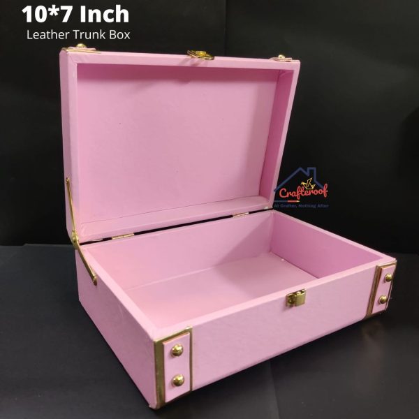 Lavender leather trunk hamper box 10*7 inch