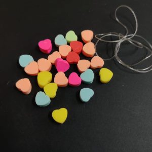 Multicolor Heart Beads