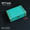 Leather Trunk Box - Teal Blue - 10*7 inch