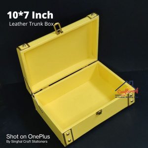Leather Trunk Box – Yellow – 10*7 inch